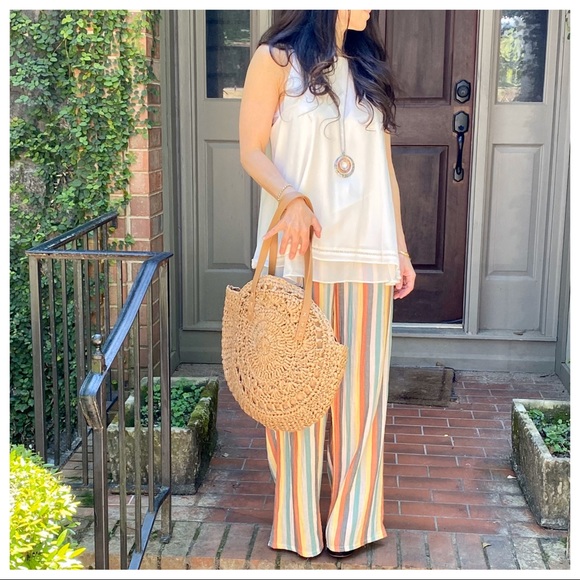 ✨LAST ONE✨HANDMADE ROUND STRAW BOHO CHIC BAG - Picture 8 of 8